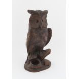 Late 19th /early 20th century owl tobacco jar, 37 cms high PROVENANCE; A collection of Black Forest
