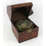 19th century compass binnacle by Alexander Cairns, Waterloo Road, Liverpool, in moving brass mounts
