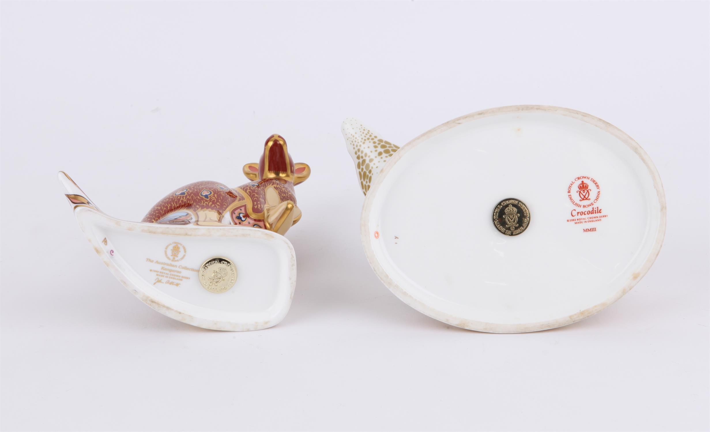 Two Royal Crown Derby paperweights, a crocodile and a kangaroo in boxes PROVENANCE; A collection of - Image 2 of 2