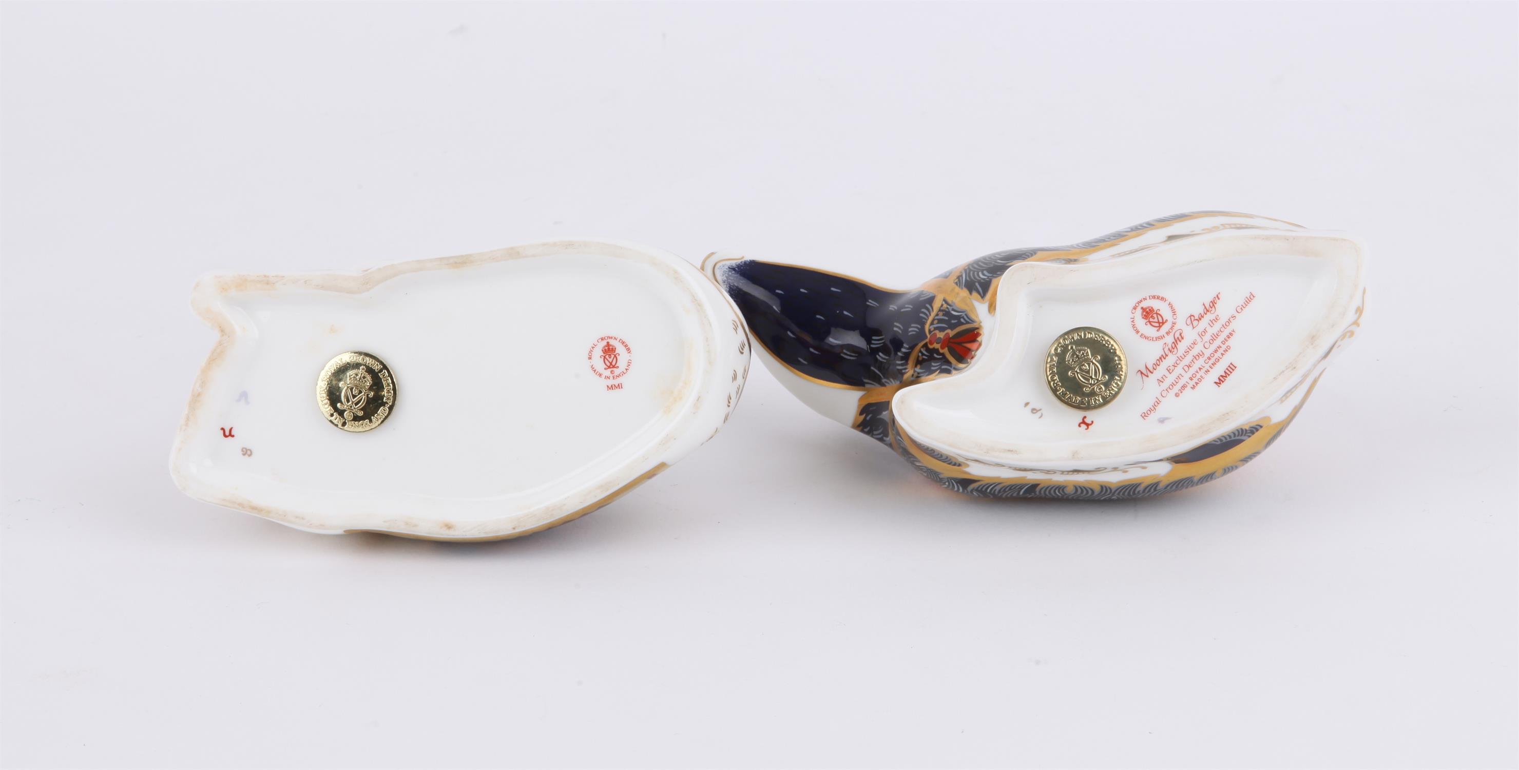 Two Royal Crown Derby paperweights, Badger and donkey in original boxes PROVENANCE; A collection of - Image 2 of 2