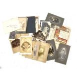 Collection of paper ephemera and old photographic post cards,