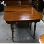 Early 19th century mahogany extending dining table, with concertina action, the rectangular top