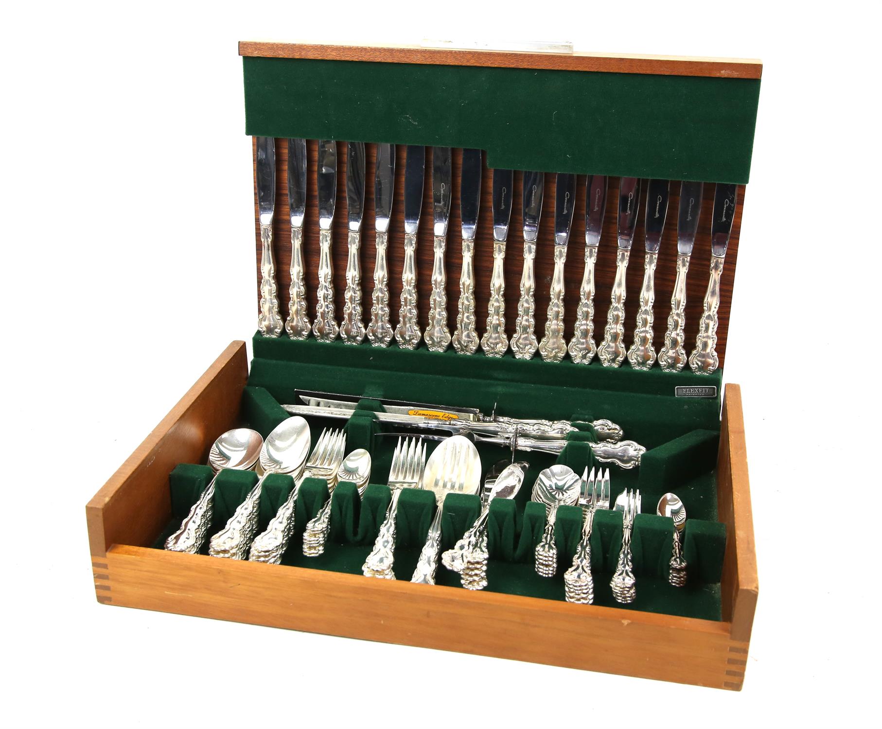 Cased silver plated canteen of cutlery by Community