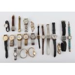 Collection of twenty wristwatches, including a Seiko automatic, Accurist, Rotary, Ancre,