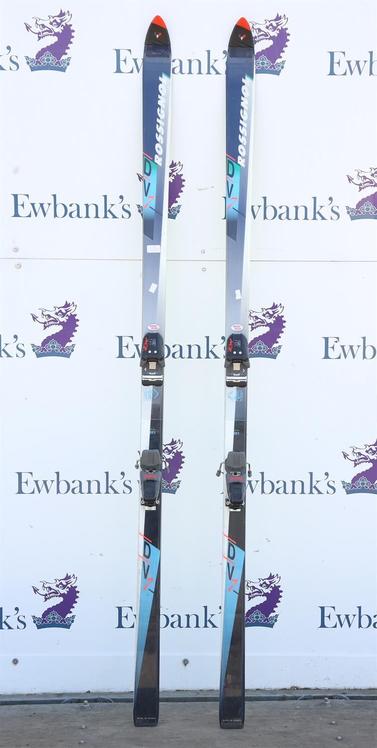 Pair of Snow and Rock Rossignol skis