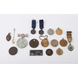 Silver and enamel Masonic medal and a quantity of other medals and medallions