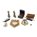 Selection of Royal Navy linked items and other naval pieces to include 2 plaques for HMS Eagle and
