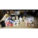 Small collection of dolls heads, china etc.,