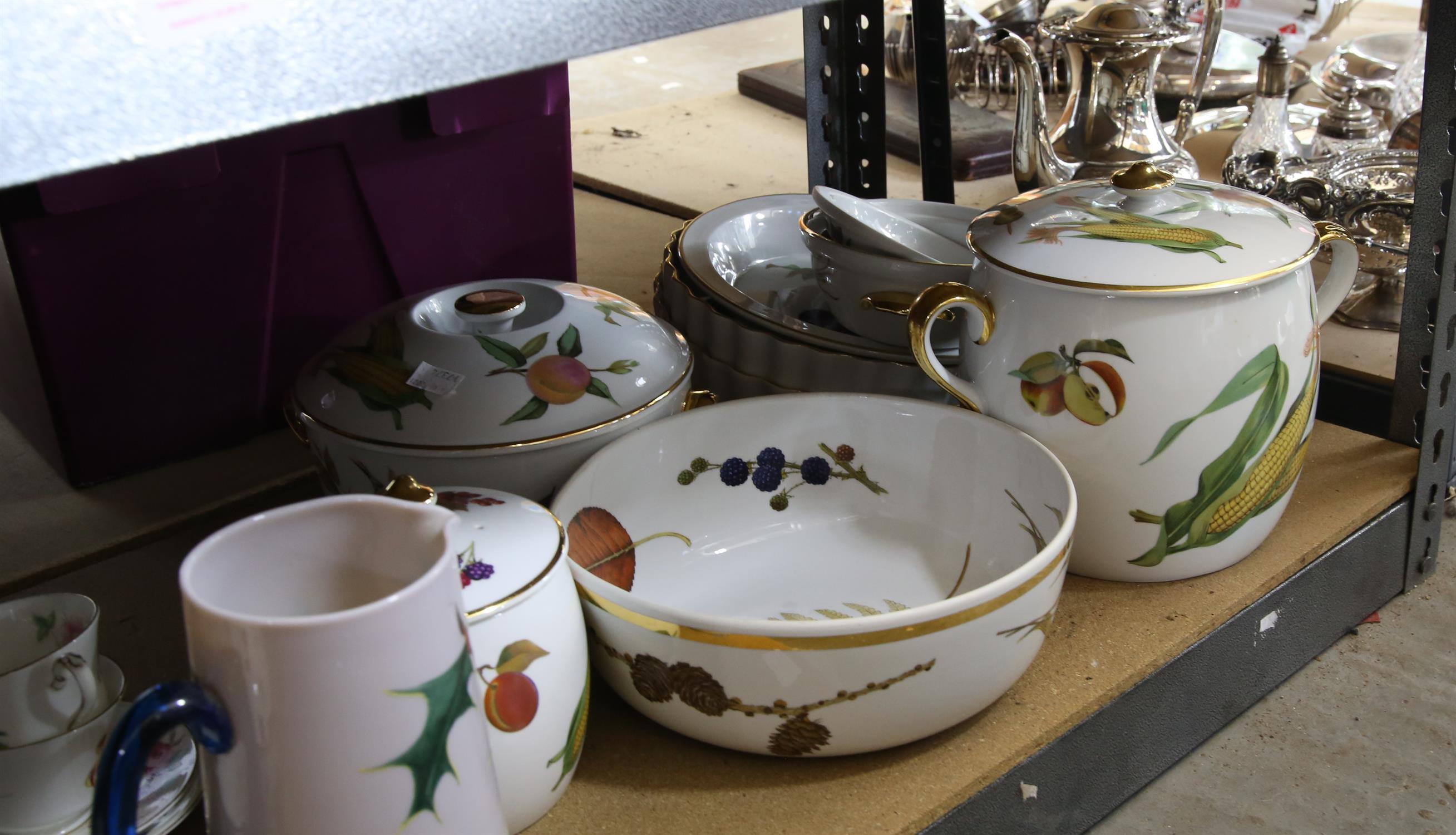 China to include Royal Worcester Evesham pattern dishes and covers, - Image 2 of 2