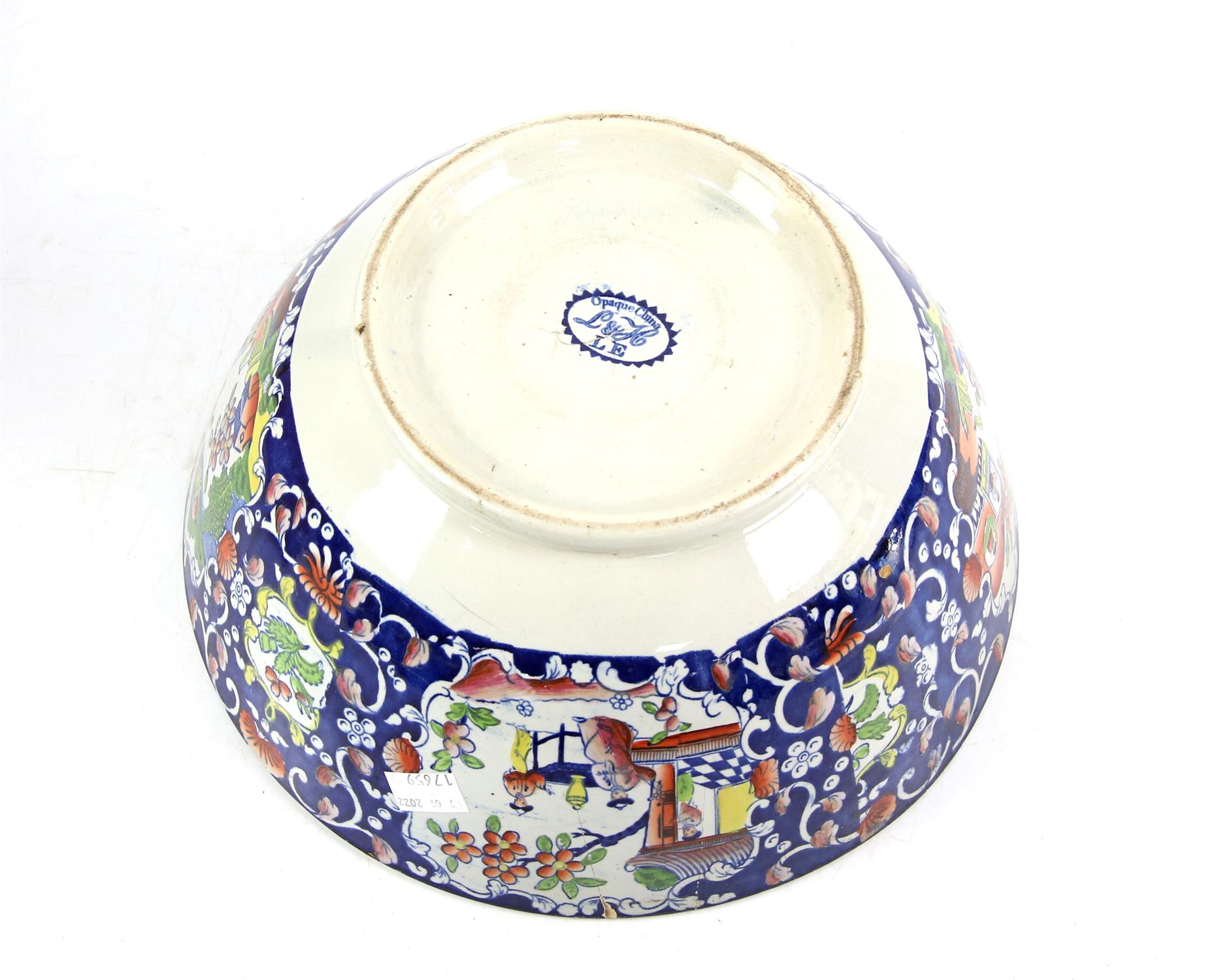 Early 19th century Japan pattern bowl by Lockett & Hulme Limited, Staffordshire 30cm dia. - Image 2 of 2