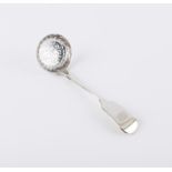 Exeter provincial English silver fiddle pattern sifter ladle by William Rawlings Sobey 1835