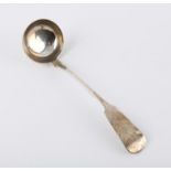 19th century Scottish silver fiddle pattern toddy ladle, Glasgow 1839 by John McKell