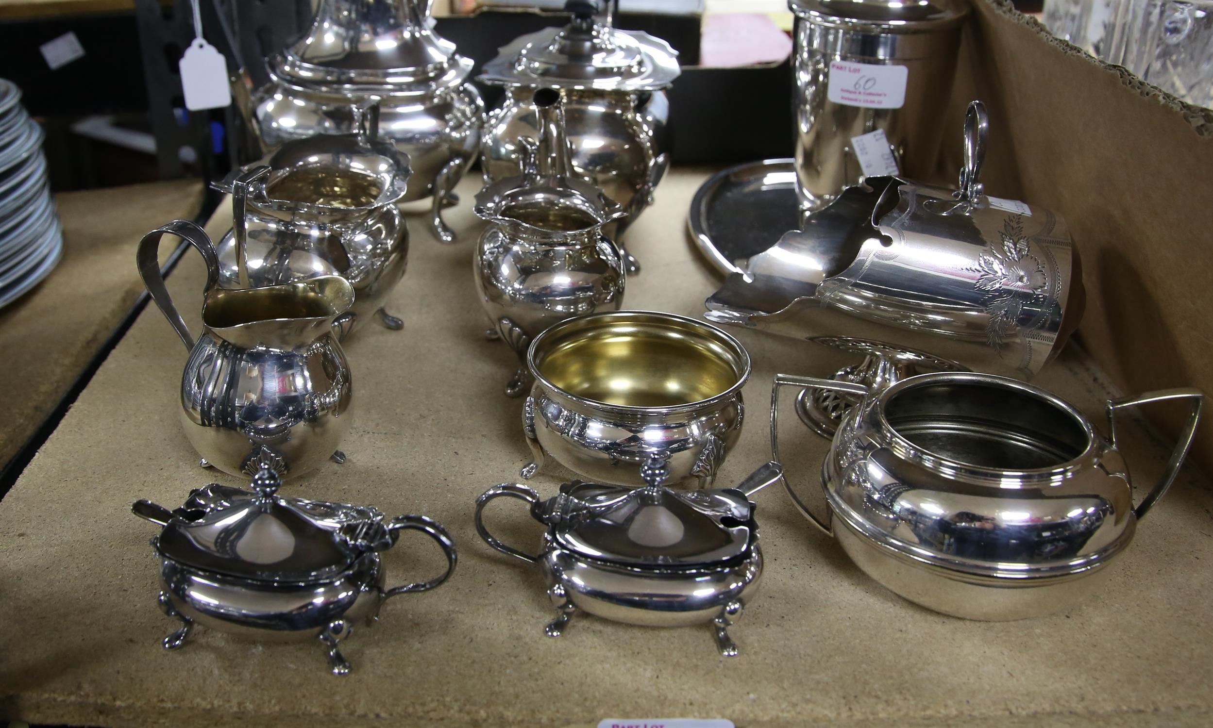 Silver plated items to include cocktail shaker, four piece tea and coffee service, - Image 2 of 2