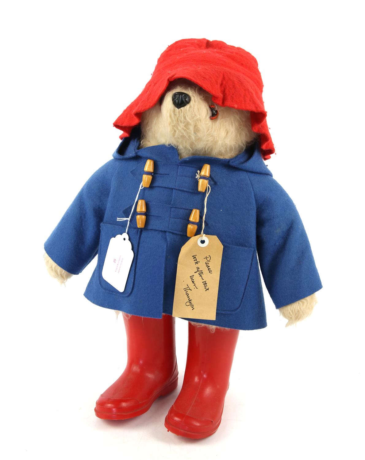1980s Paddington Bear soft toy, with travel label and Film Fair Ltd boots To be sold on behalf of
