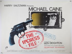 The Ipcress File (1965) British Quad film poster, starring Michael Caine, from the novel by Len