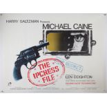 The Ipcress File (1965) British Quad film poster, starring Michael Caine, from the novel by Len