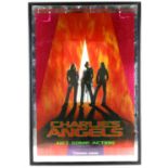 Charlies Angels (2000) British Quad film poster, special foil design, starring Cameron Diaz,