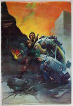The Gauntlet (1977) UK One Sheet teaser poster, artwork by Frank Frazetta, rolled, 26 x 38 inches.