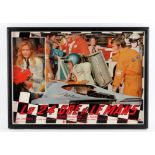 Le Mans (1971) Italian photobusta film poster, starring Steve McQueen, framed and glazed,