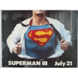 15 British Quad film posters including Superman III teaser, Xtro, Hundra, Savage Islands,