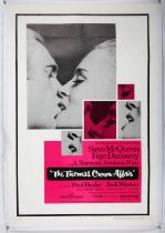 The Thomas Crown Affair (1968) US One Sheet film poster, starring Steve McQueen and Faye Dunaway,