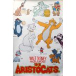 Two Walt Disney film posters for The Aristocats (40 x 60 inches) and a Fantasia British Quad (30 x