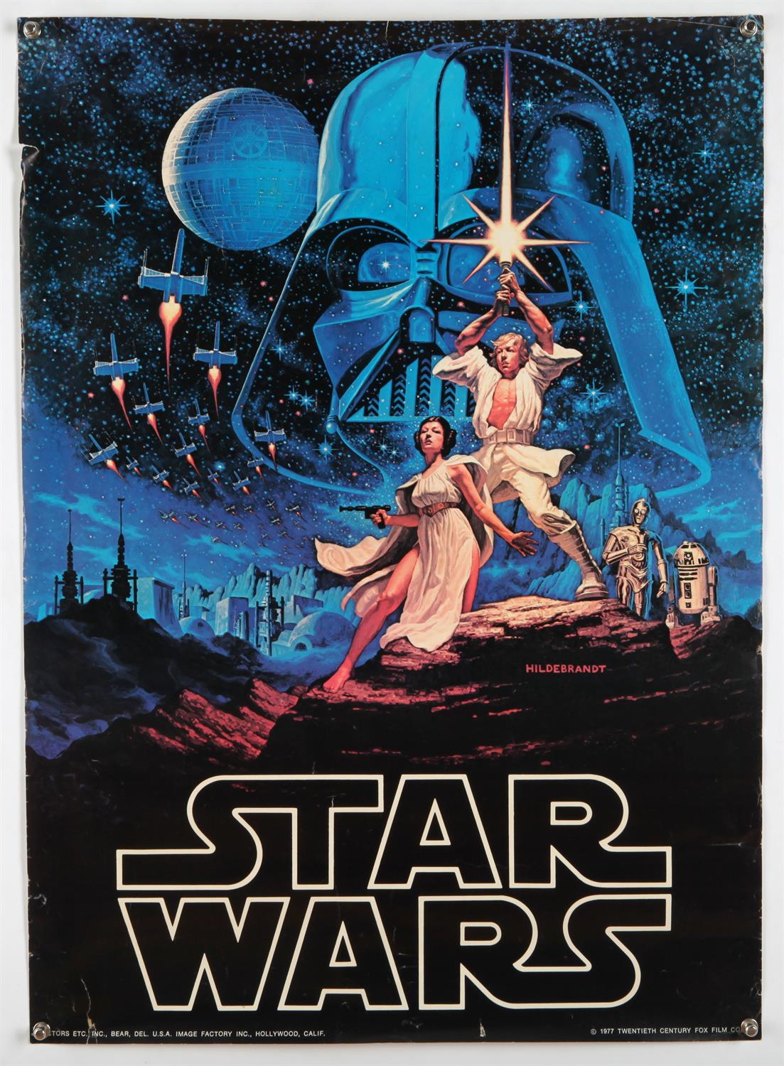 Star Wars (1977) Original Commercial poster with artwork by the Hildebrandt brothers, rolled,