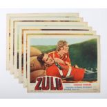Zulu (1964) US Half Sheet, starring Michael Caine, folded, 22 x 28 inches and a set of 8 US Lobby