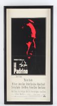 The Godfather (1970's) Italian Locadina film poster, starring Marlon Brando, framed and glazed,