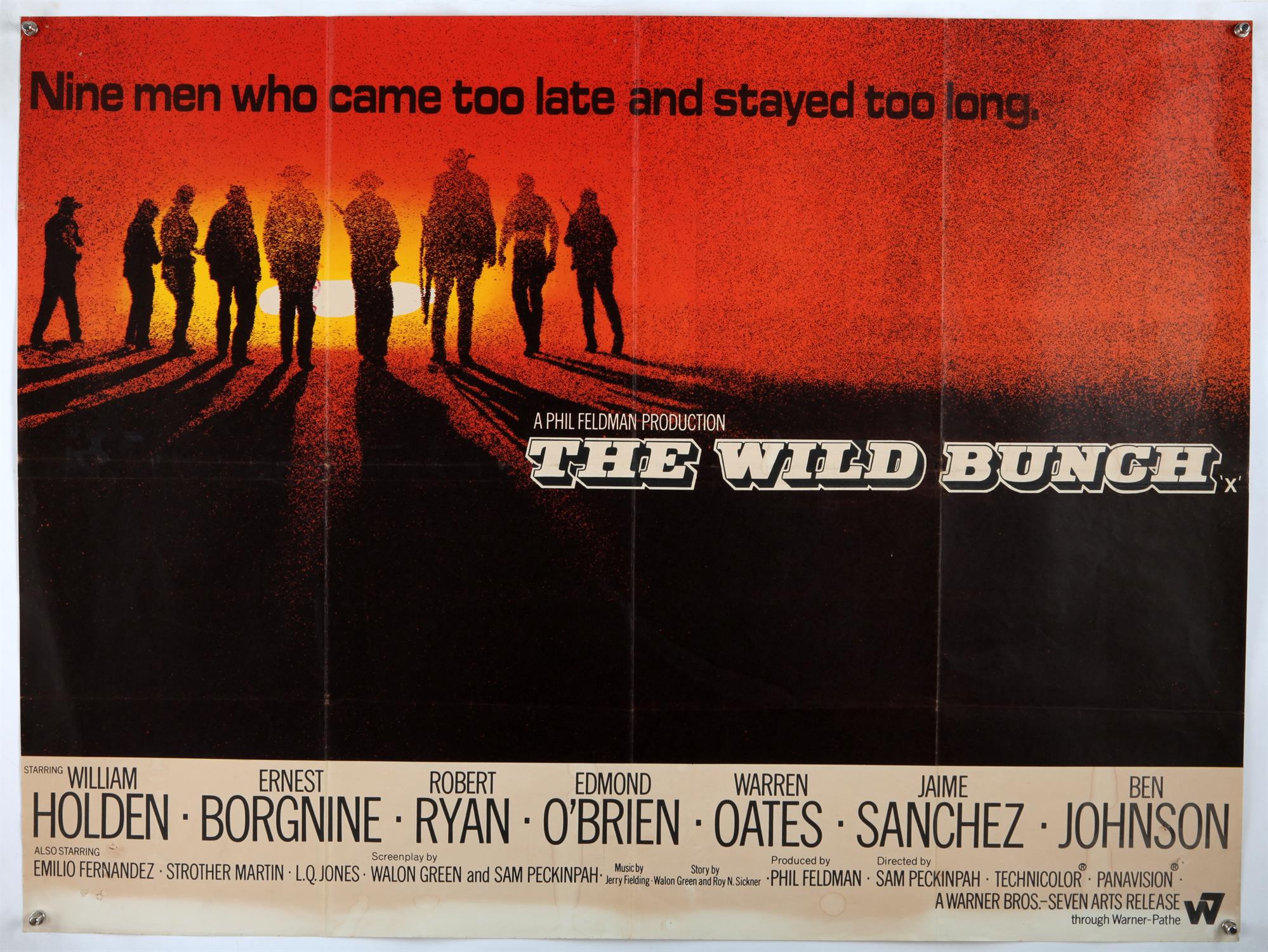 The Wild Bunch (1969) British Quad film poster, this being the first release poster for the classic - Image 2 of 2
