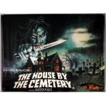 The House by the Cemetery (1981) British Quad film poster from Italian director Lucio Fulci, rolled,