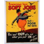 'Scarecrows Have Soft Jobs But - Poor Pay Days' - Original Vintage information poster by Bill Jones,