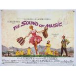 The Sound of Music (1965) British Quad film poster, starring Julie Andrews, folded, 30 x 40 inches.