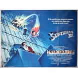 15 British Quad film posters including Superman III, National Lampoon's Vacation, Airplane II,