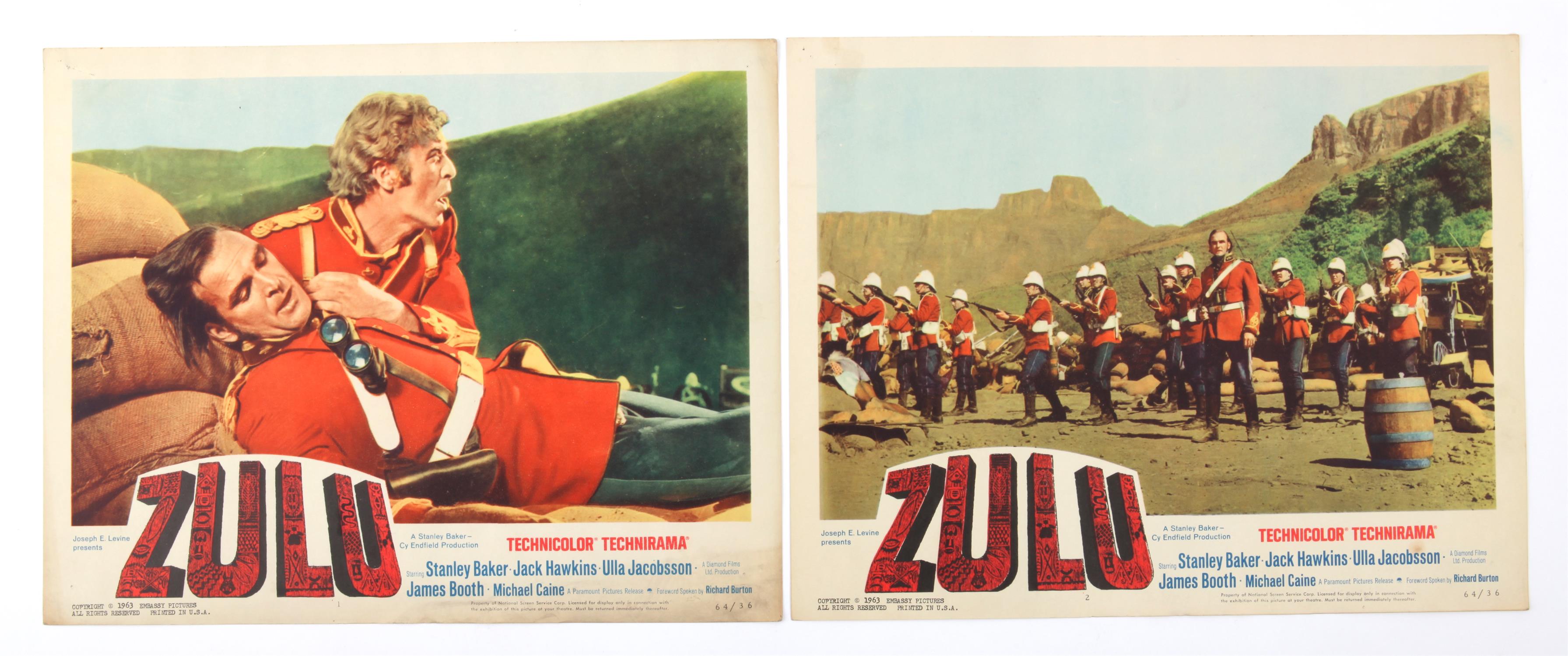 Zulu (1964) US Half Sheet, starring Michael Caine, folded, 22 x 28 inches and a set of 8 US Lobby - Image 4 of 5