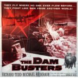 The Dam Busters (1955) Six Sheet film poster, starring Richard Todd & Michael Redgrave, folded,