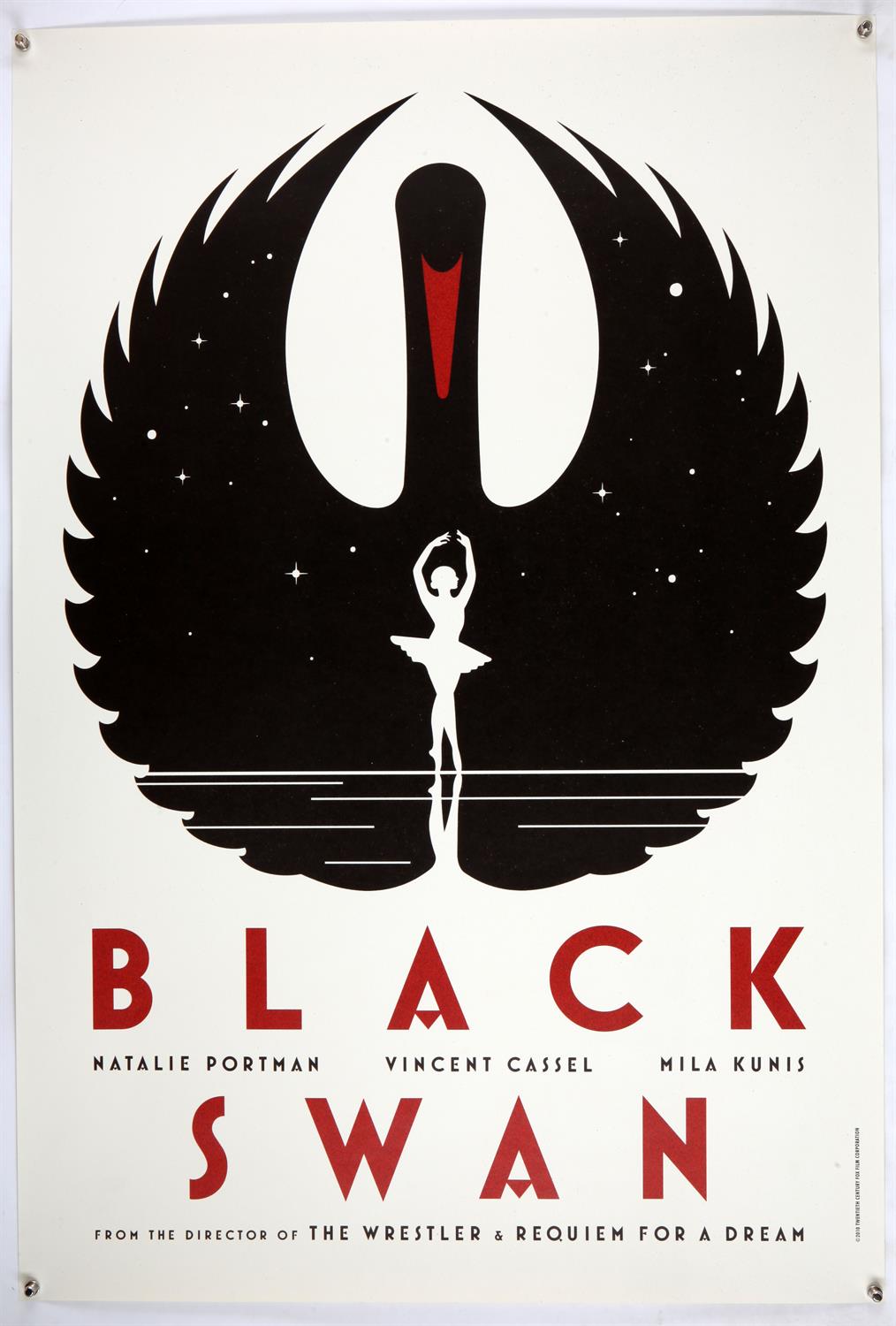 Black Swan (2010) Four Advance One Sheet film posters by the London design firm La Boca,