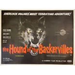 The Hound of the Baskervilles (1959) British Quad film poster, Hammer Film Production based on the