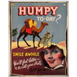 'Humpy To-Day?' - Original Vintage information poster by Bill Jones, Printed in England,