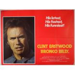 5 Clint Eastwood British Quad film posters including Bronco Billy, Escape From Alcatraz, Firefox,