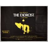 The Exorcist (1973) British Quad film poster, Horror, Warner Bros, folded, 30 x 40 inches.