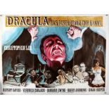 Dracula Has Risen From The Grave (1968) British Quad film poster, artwork by Tom Chantrell,