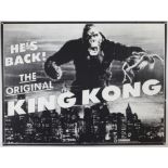 King Kong (1970's) British Quad film poster, Cannon Films, rolled, 30 x 40 inches.