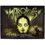Metropolis (R-2003)British Quad film poster, directed by Fritz Lang, rolled, 30 x 40 inches.