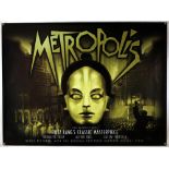 Metropolis (R-2003) British Quad film poster, directed by Fritz Lang, rolled, 30 x 40 inches.