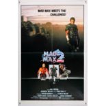 Mad Max 2 (1981) US One Sheet film poster, starring Mel Gibson, folded, 27 x 41 inches.