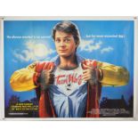 Teen Wolf (1985) British Quad film poster, starring Michael J. Fox, folded, 30 x 40 inches.