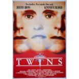 Twins/Dead Ringers (1989) UK One Sheet film poster, starring Jeremy Irons with rare Twins title,