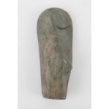 Abstract carved stone sculpture. Height 20.5cm. From the Trevor Baxter collection of contemporary