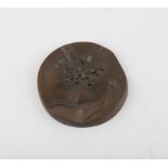 Hungarian circular bronze medallion. With Kepcsarnok label verso. Diameter 9cm. From the Trevor